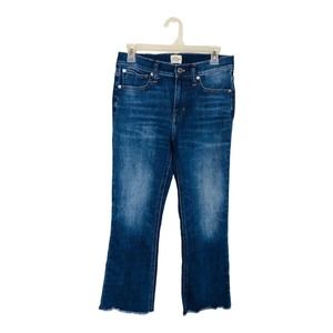 2581 Women's J. CREW 9" Billie Demi Boot Crop Jeans Size 28 cropped Raw Hems